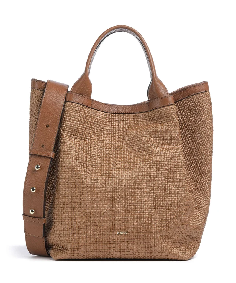Abro Raffia Intreccio Essential Medium Bolso de mano caramel/cognac