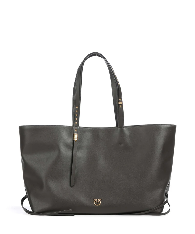 Pinko Bolsa shopping verde fango/antique gold