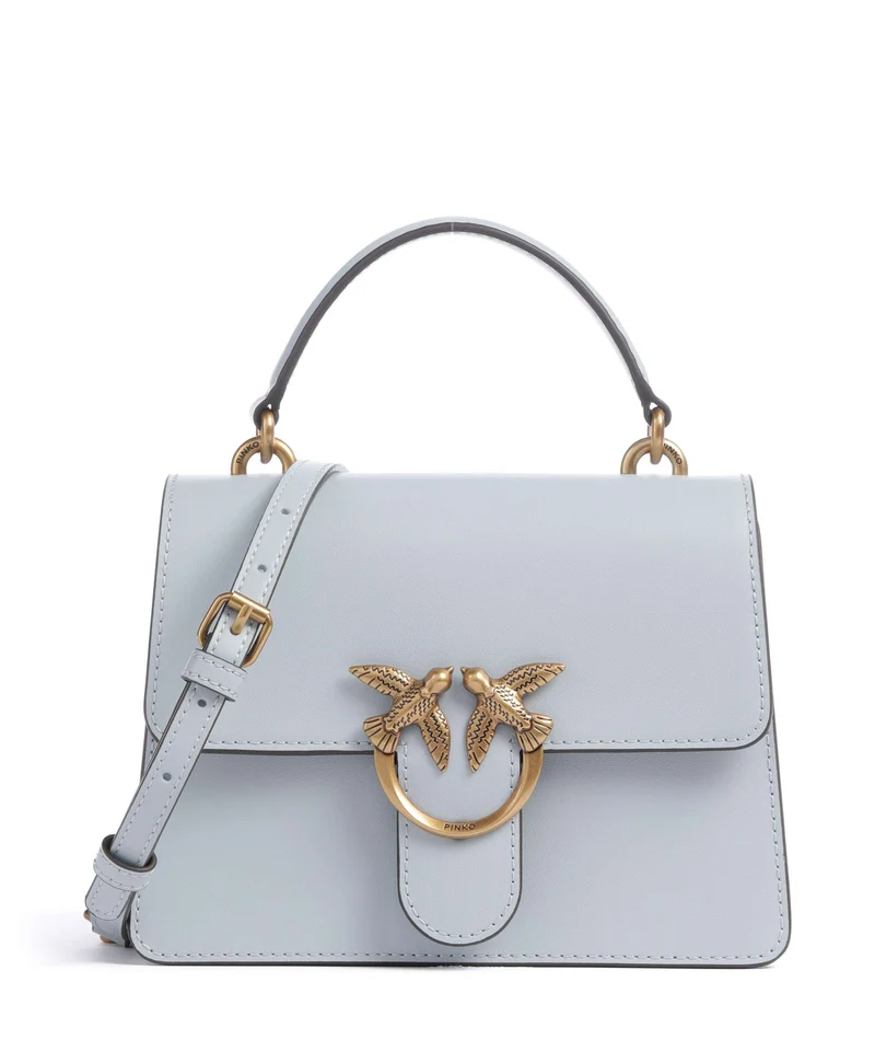 Pinko Love One Mini Bolso de mano azzurro celeste/antique gold