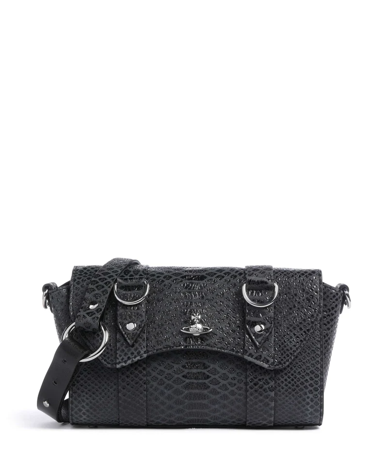 Vivienne Westwood Kimmy Snake Effect Bandolera dark grey