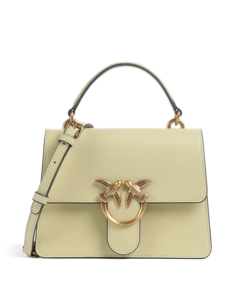 Pinko Love One Mini Bolso de mano giallo vaniglia/antique gold