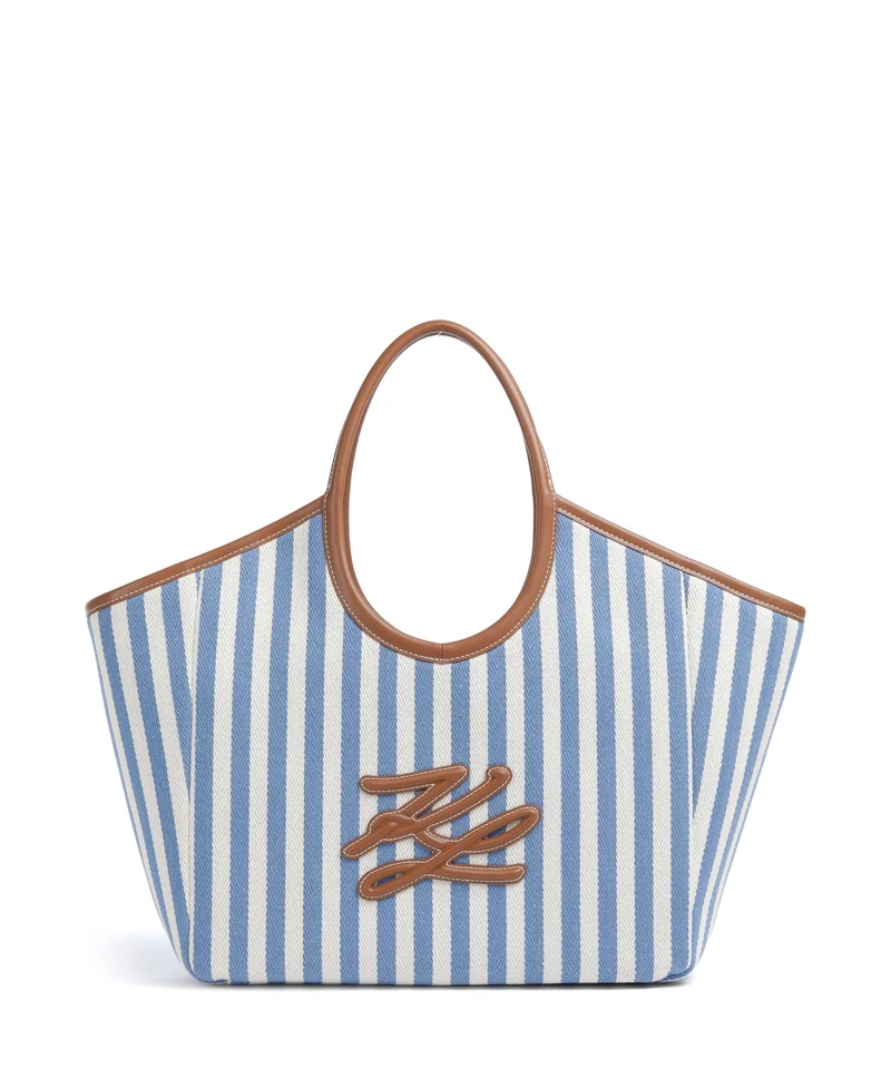 Karl Lagerfeld K/Autograph Bolsa shopping silver lake blue