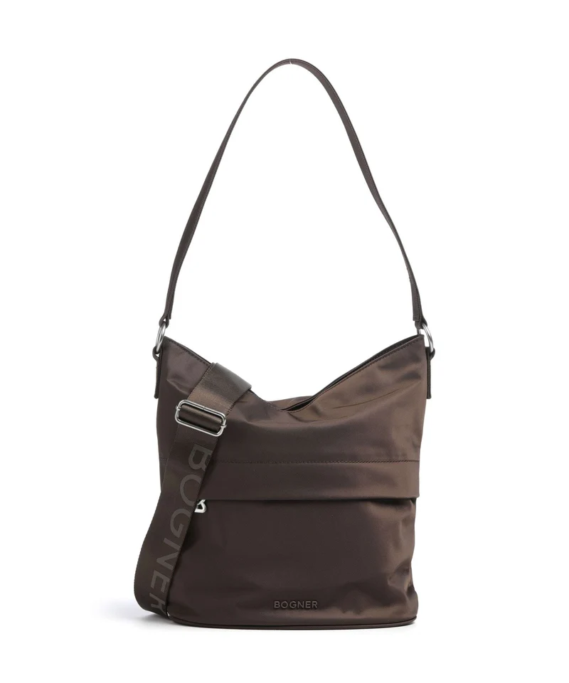 Bogner Maxon Heather Bolso de hobo darkbrown