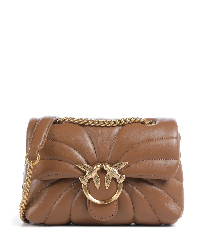 Pinko Love Puff Mini Bolso de hombro marrone cognac/antique gold