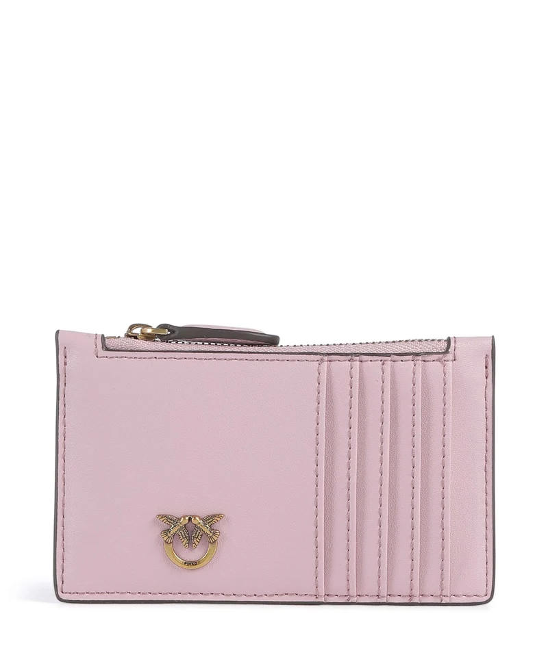Pinko Airone Tarjetero rosa chiaro/antique gold