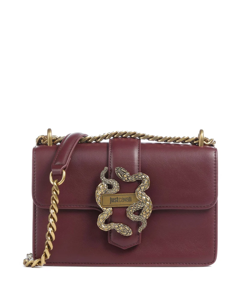 Just Cavalli Iconic Snakes Bolso de hombro cordovan
