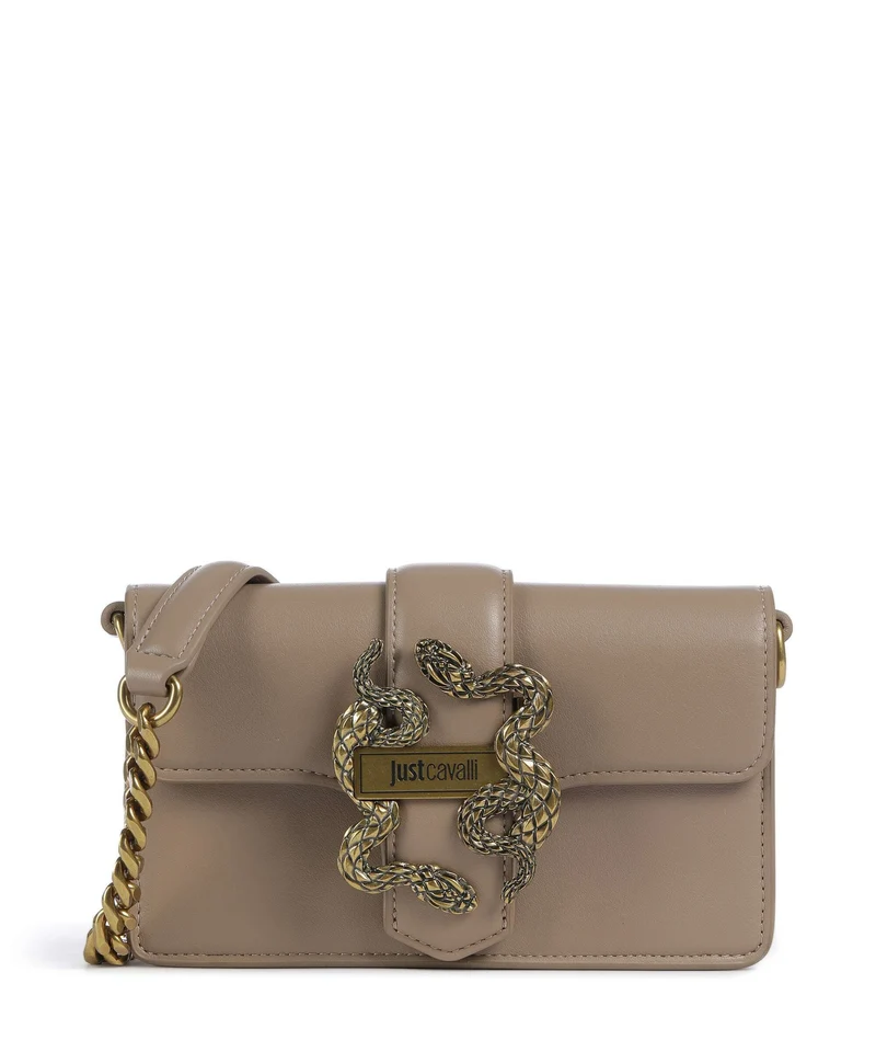 Just Cavalli Iconic Snakes Bandolera tan