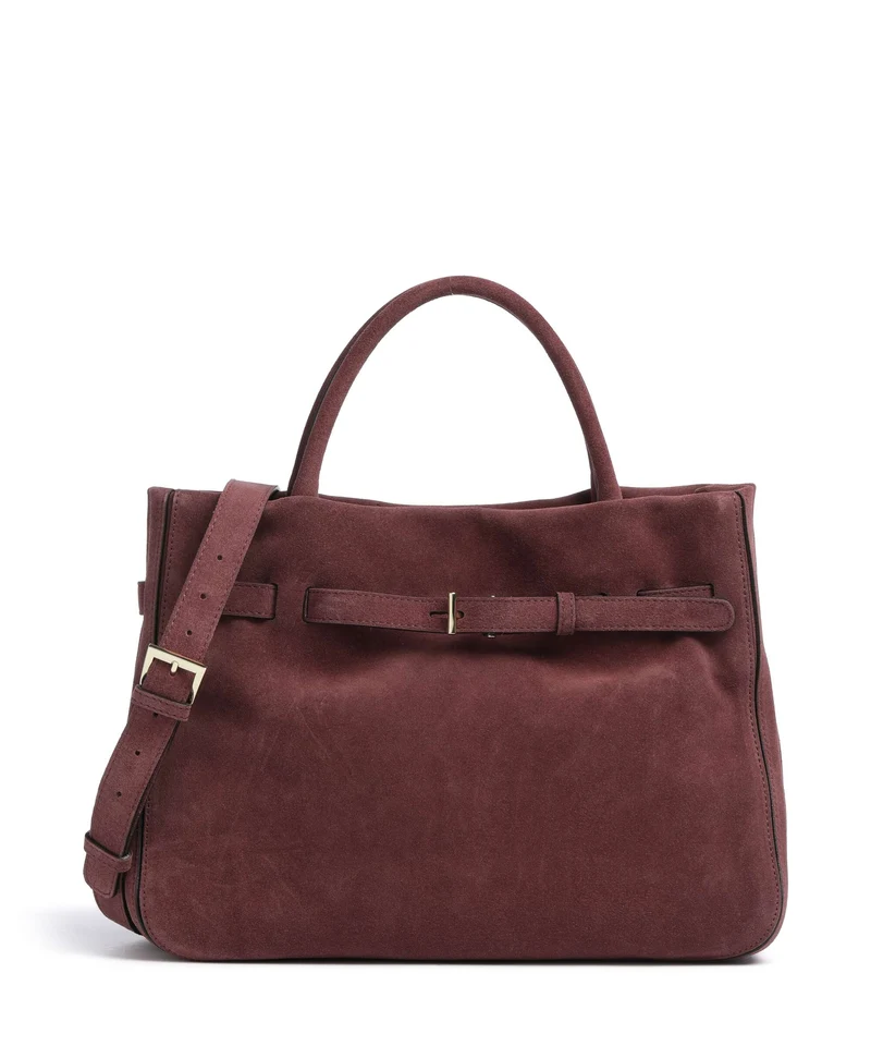 Abro Suede Jill Bolso de mano burgundy