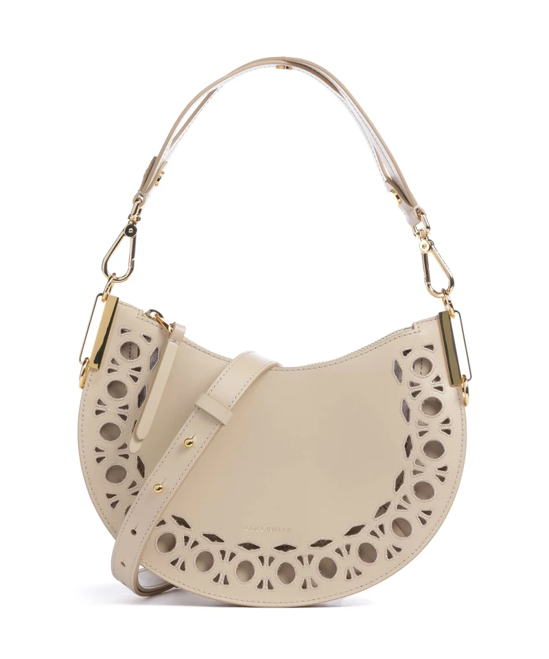Coccinelle Sunup Monogram Sangallo Bolso de hombro sandshell