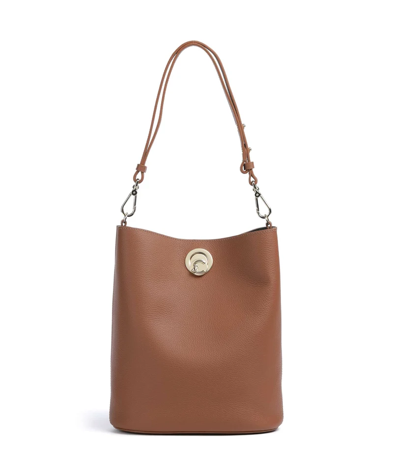 Coccinelle Nikla Bucket bolso de mano cognac/noir