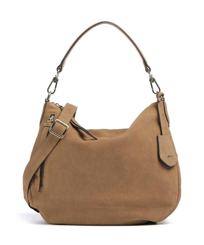 Abro Suede Juna Small Bolso de hobo cappuccino