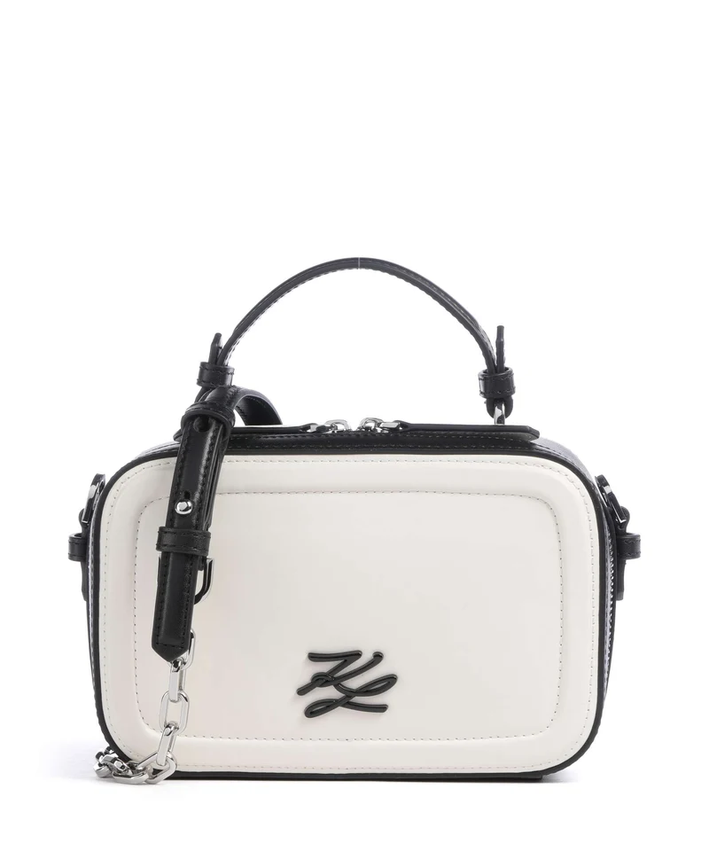 Karl Lagerfeld K/Autograph Small Bandolera black/white
