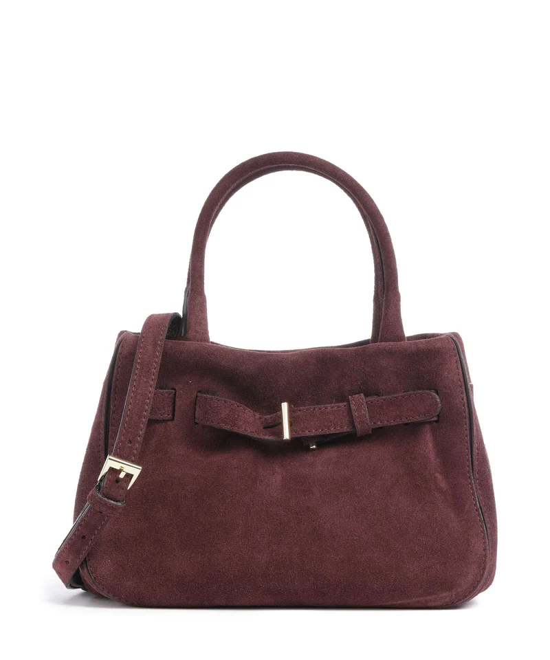 Abro Suede Jill Bolso de mano burgundy