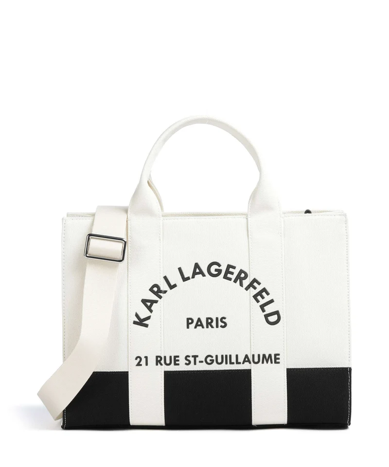 Karl Lagerfeld K/Rue St Guillaume Medium Bolso de mano white/black