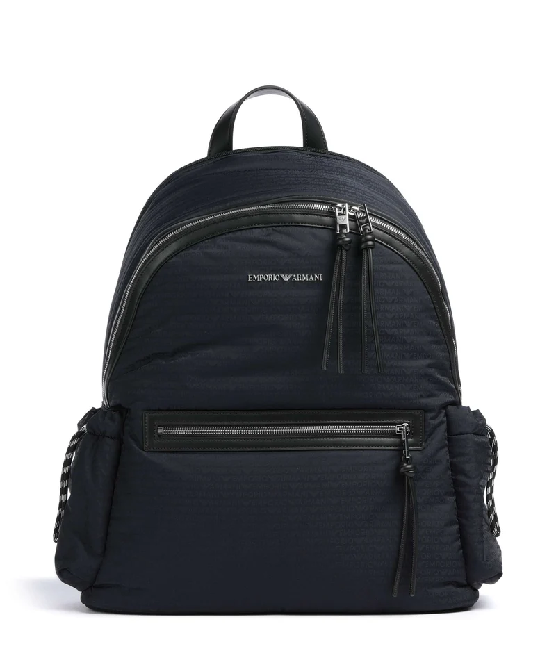 Emporio Armani Monogram Mochila iconico blu navy