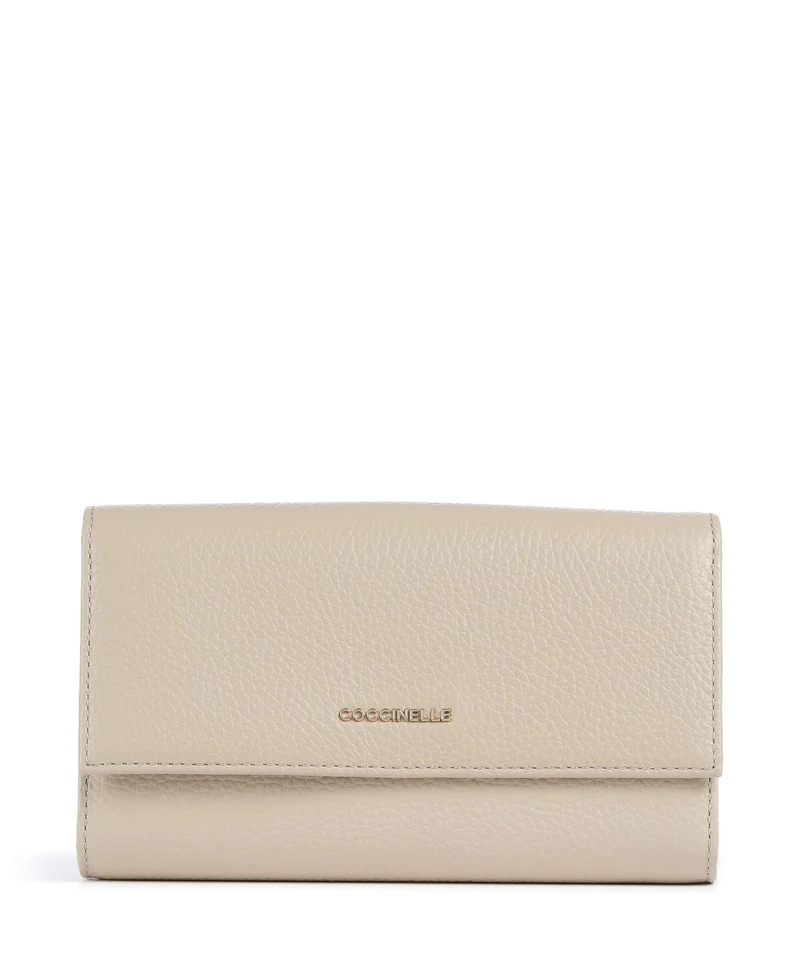 Coccinelle Metallic Soft Monedero sandshell