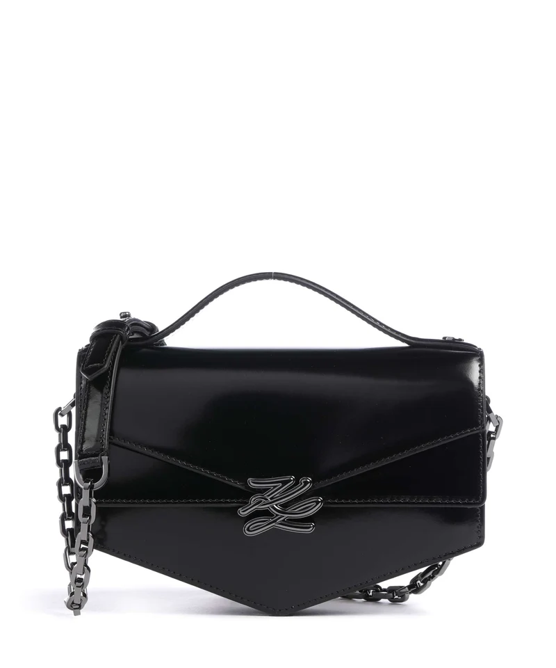 Karl Lagerfeld K/Studio Autograph Small Bandolera black/nickel