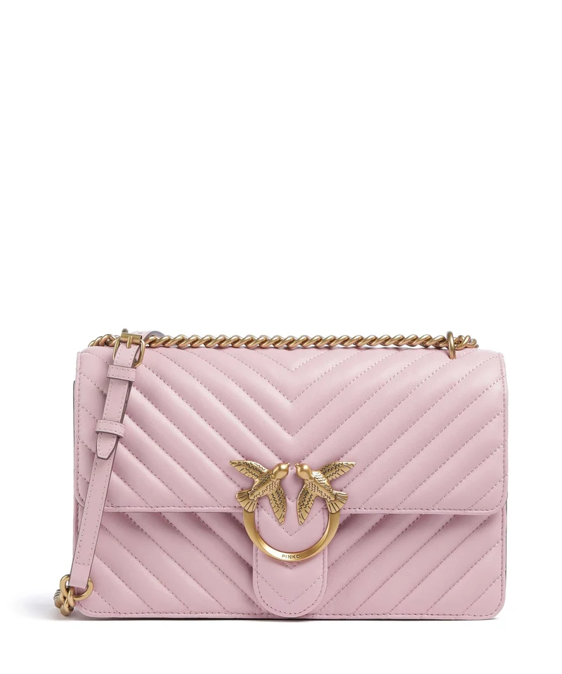 Pinko Love One Classic Bolso de hombro rosa chiaro/antique gold