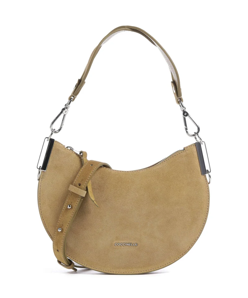 Coccinelle Sunup Suede Bolso de hombro seagrass