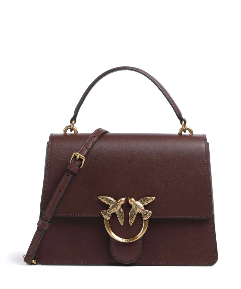 Pinko Love One Classic Bolso de mano burgundy wine/antique gold