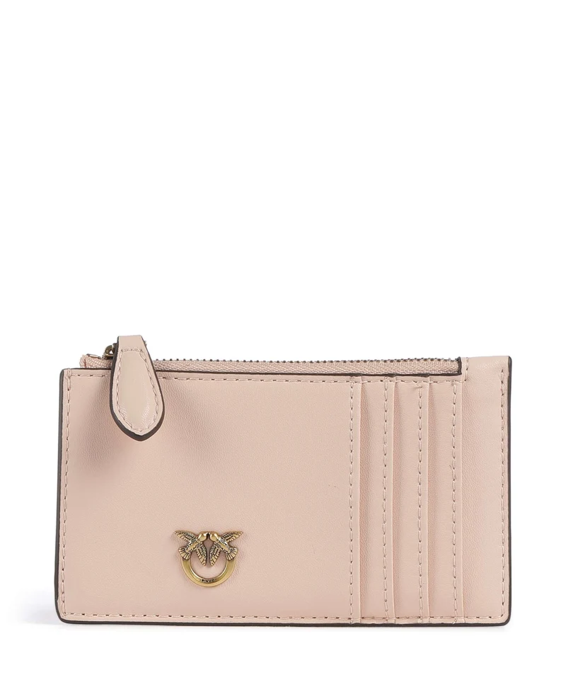 Pinko Airone Tarjetero rosa cammeo/antique gold