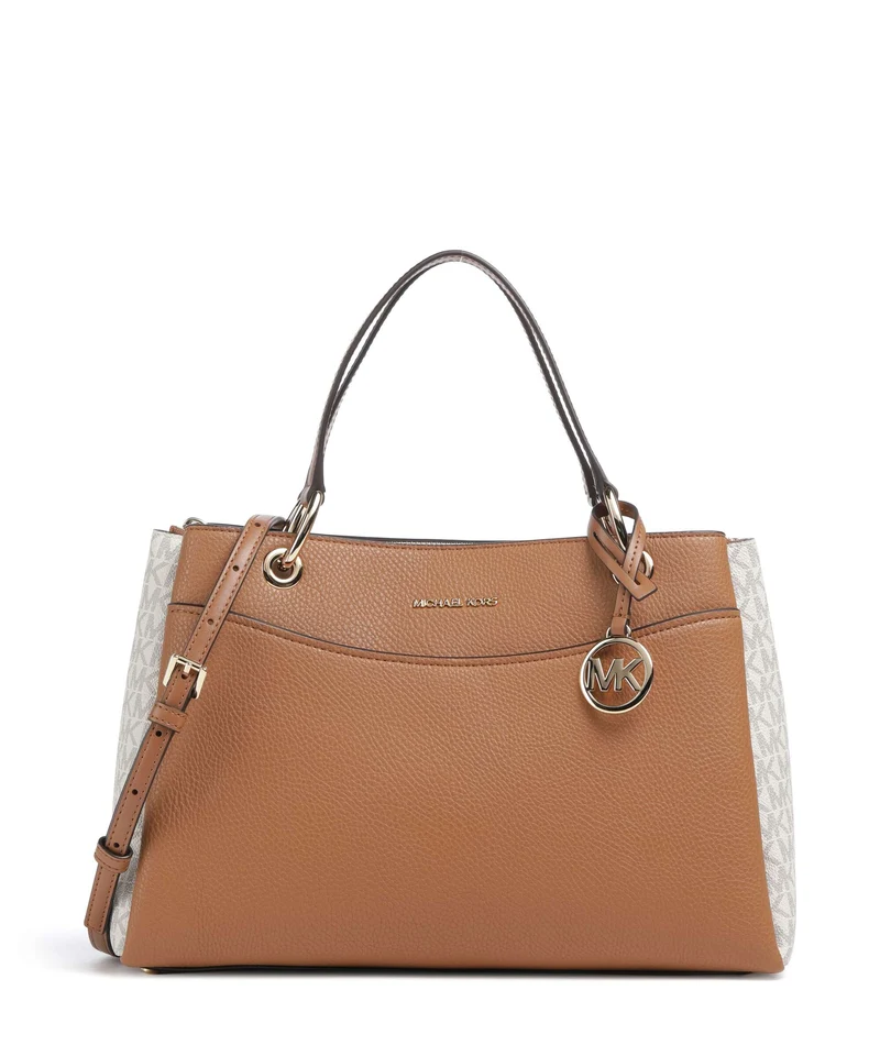 Michael Kors May Medium Bolso de mano vanilla/acorn