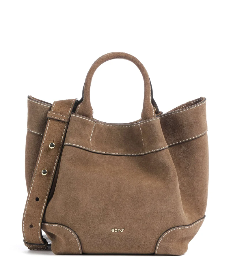 Abro Suede Essential Small Bolso de mano khaki