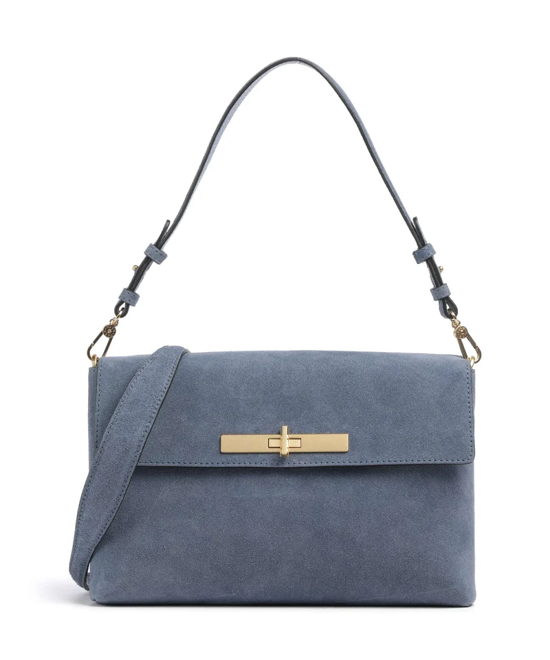Abro Suede Twist Bolso de hombro jeans