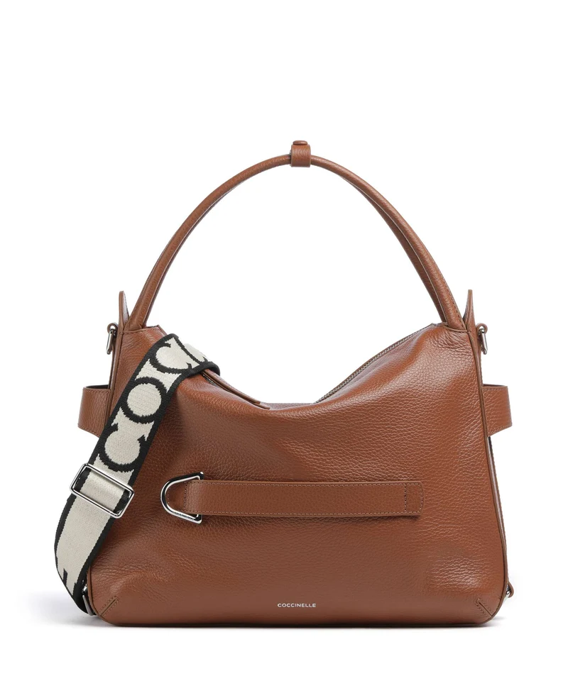 Coccinelle Gretel Ribbon Bolso de hobo cognac