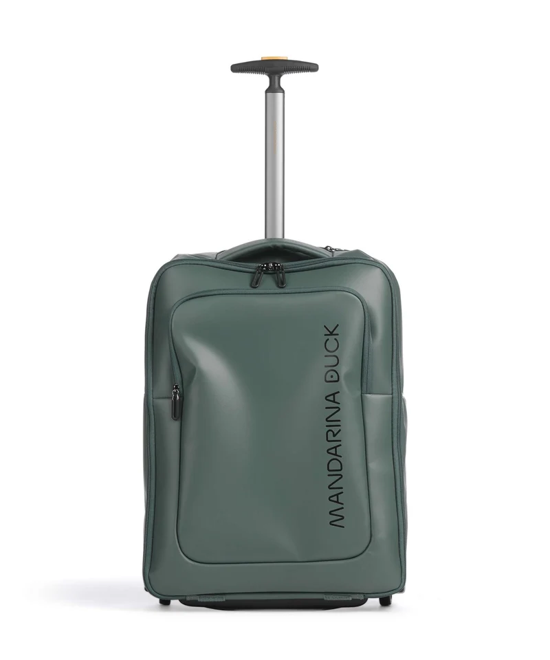 Mandarina Duck Eco Coated Mochila con ruedas deep green