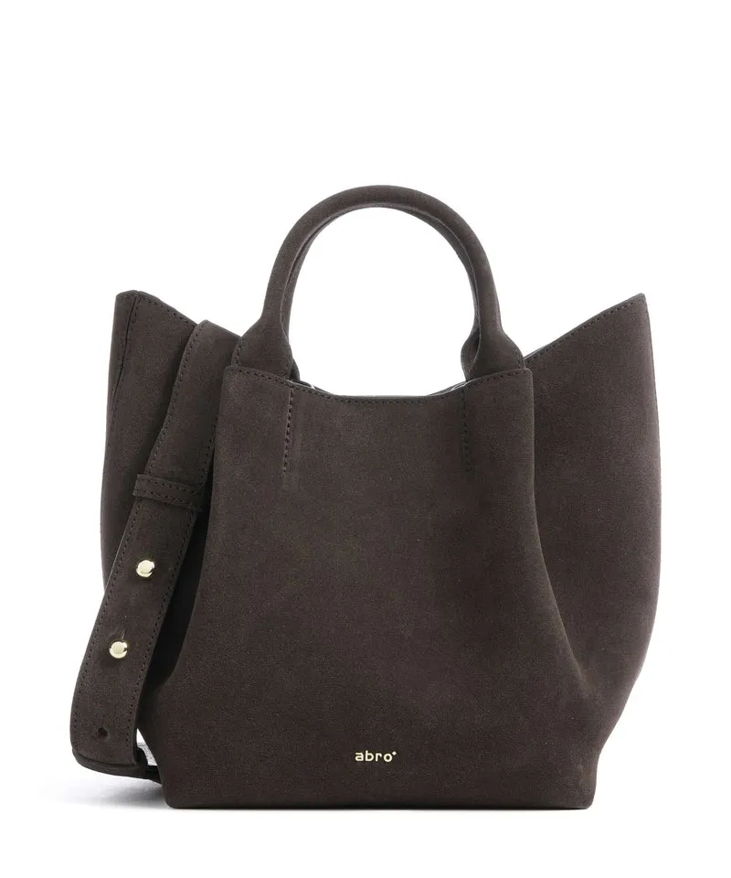 Abro Suede Essential Small Bolso de mano dark brown