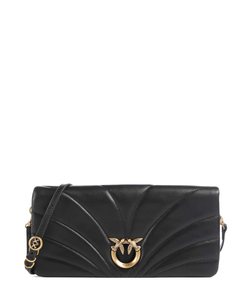 Pinko Click Horizontal Classic Bandolera nero/antique gold