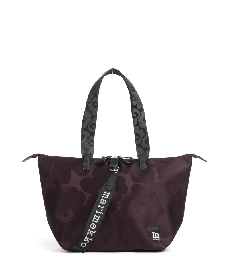 Marimekko Wear All Day M Unikko Bolsa shopping wine red/dark wine