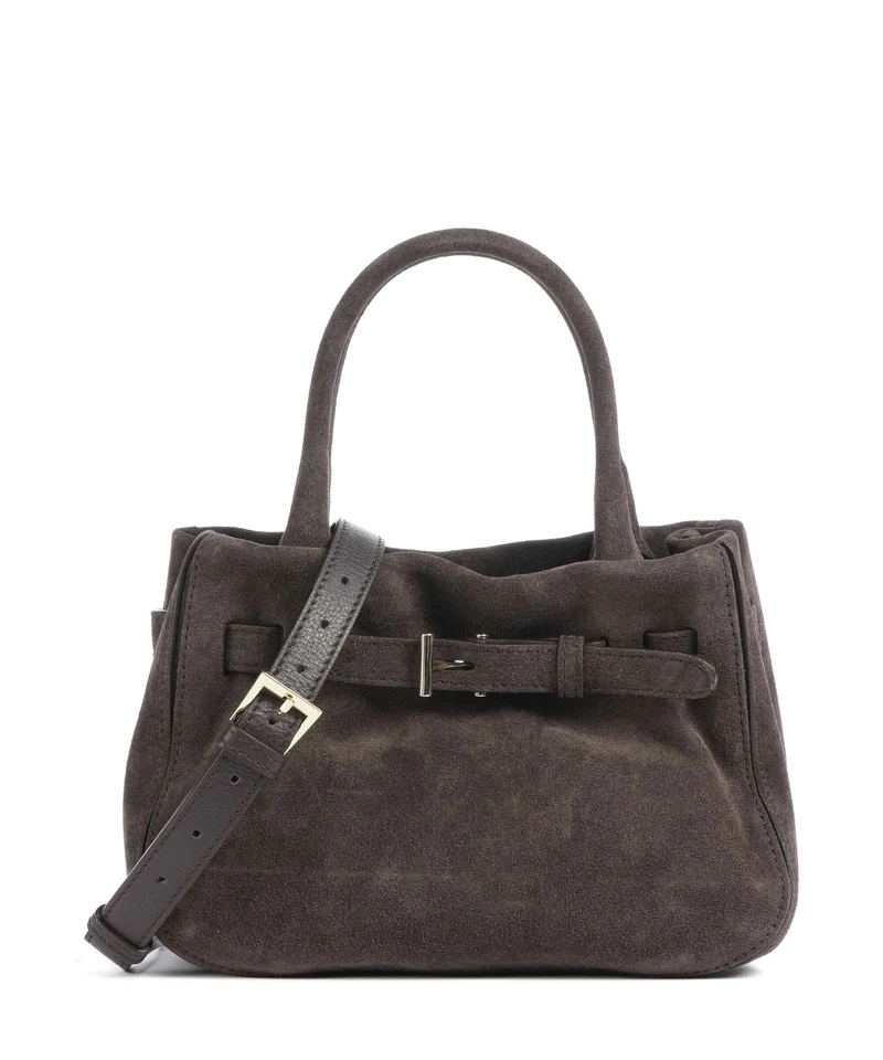 Abro Suede Jill Bolso de mano dark brown