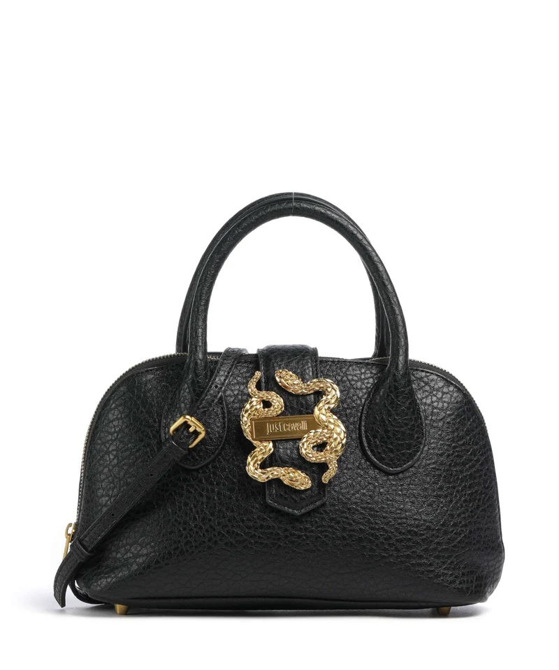 Just Cavalli Iconic Snakes Braided Bolso de mano black