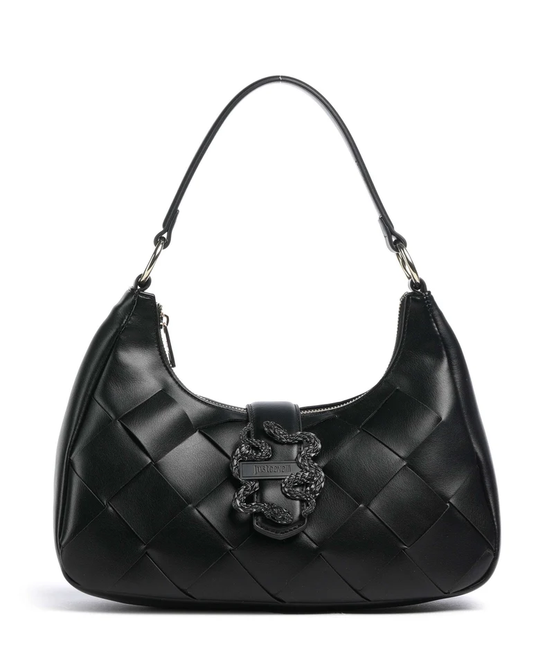 Just Cavalli Iconic Snakes Braided Bolso de hombro black