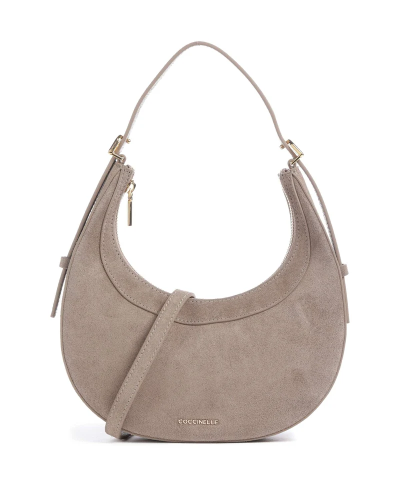 Coccinelle Whisper Suede Bolso de hombro warm taupe