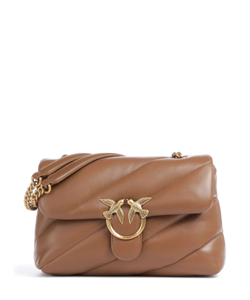 Pinko Love Puff Classic Bolso de hombro marrone cognac/antique gold