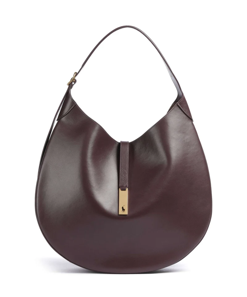 Polo Ralph Lauren ID Collection Medium Bolso de hobo midnight merlot