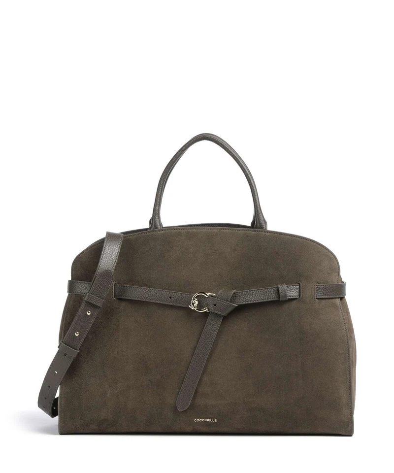 Coccinelle Sabine Suede Bolso de mano fango