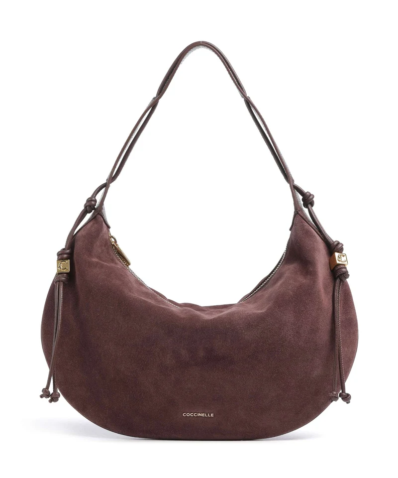 Coccinelle Thess Suede Bolso de hobo berry