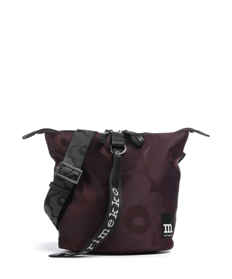 Marimekko Wear All Day Unikko Bucket bolso de mano wine red/dark wine