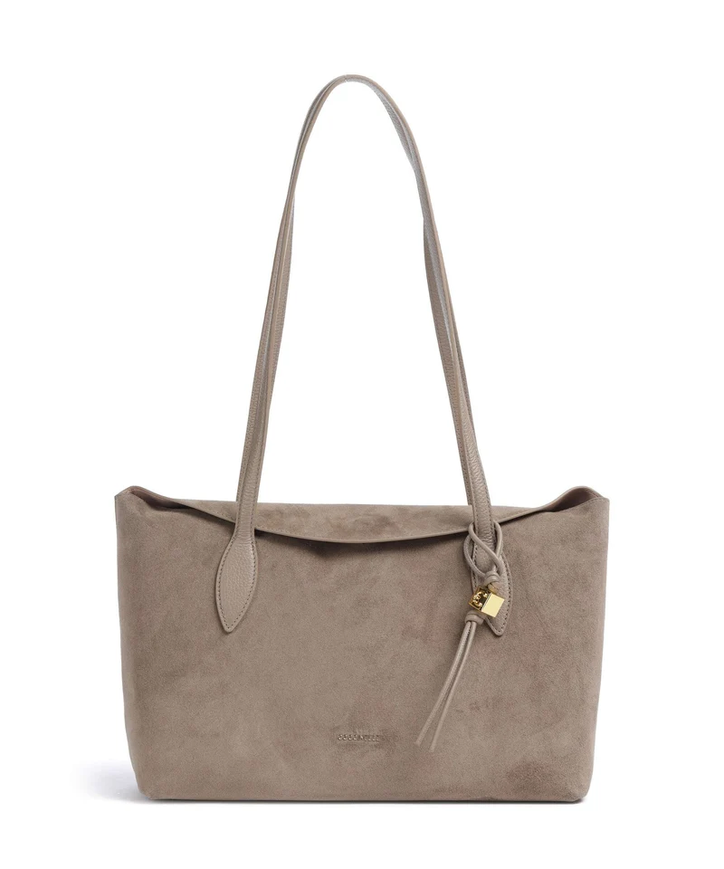Coccinelle Thess Suede Bolsa shopping warm taupe