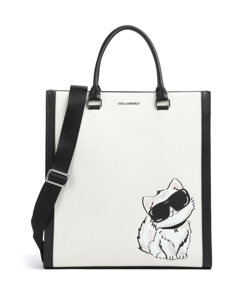 Karl Lagerfeld Ikon Choupette Bolso de mano off white