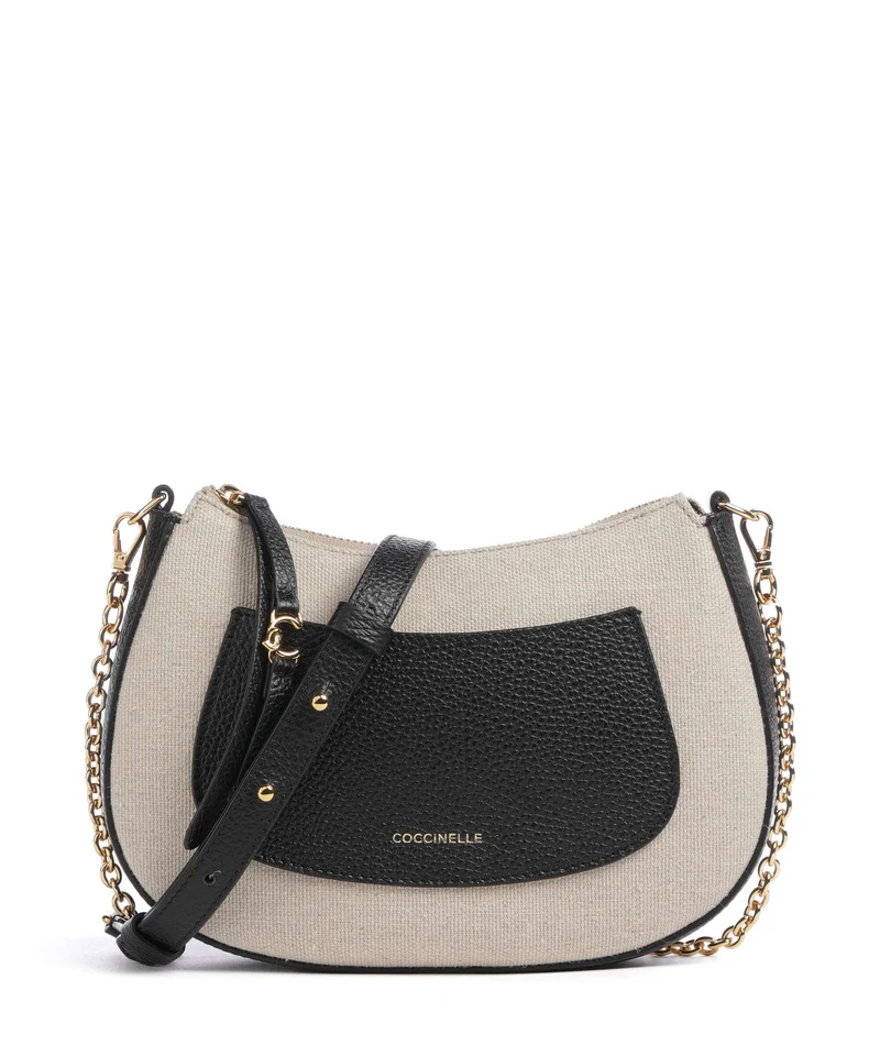 Coccinelle C-Easy Canvas Bandolera natural/noir