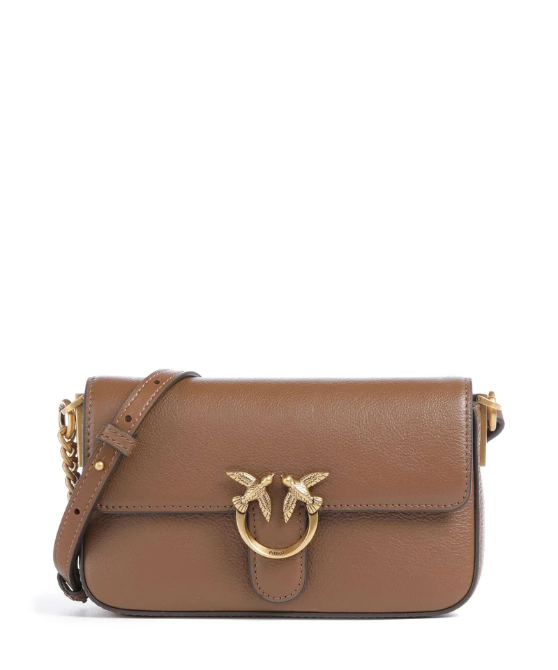 Pinko Love One Baby Slouchy Bandolera marrone cognac/antique gold