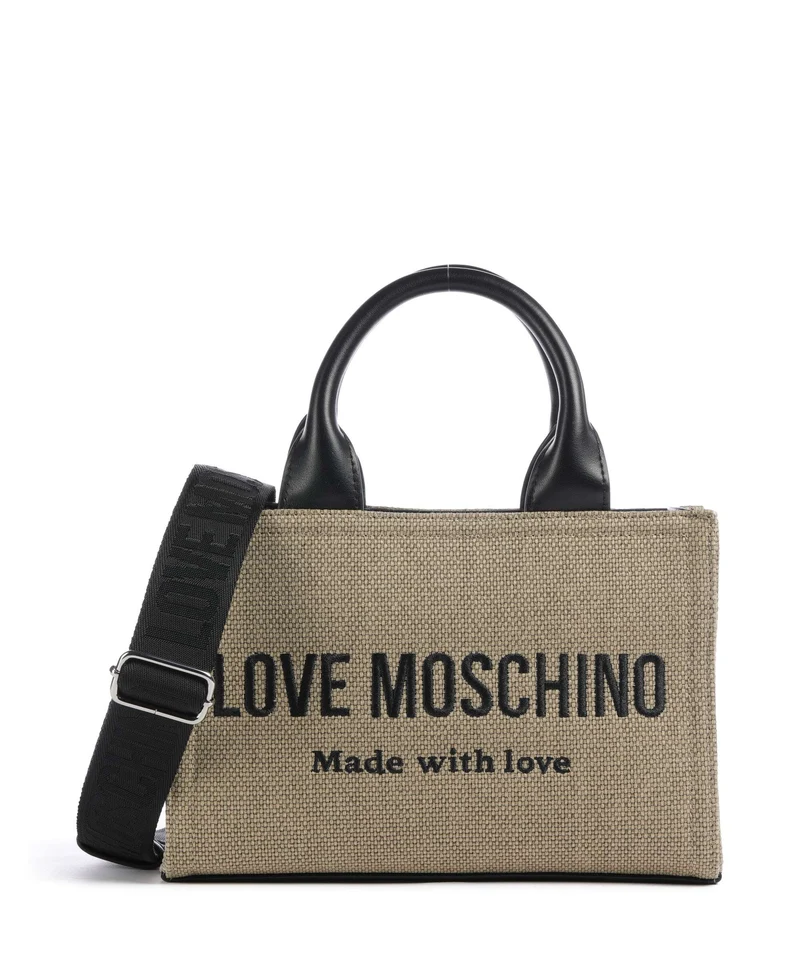 Love Moschino Cargo Canvas Bolso de mano black/gold