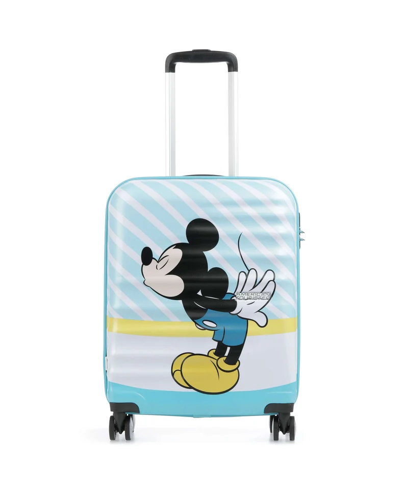 American Tourister Wavebreaker Disney Maleta con 4 ruedas mickey blue kiss