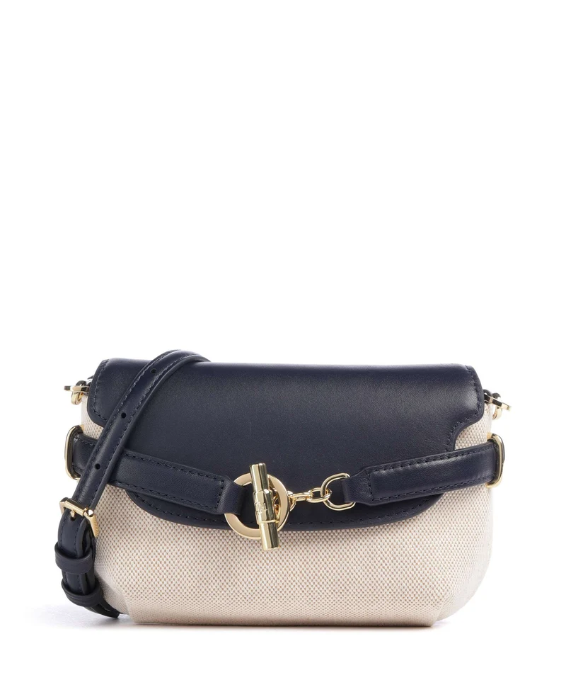 Lauren Ralph Lauren Blaike Small Bandolera natural/buff canvas/refined navy