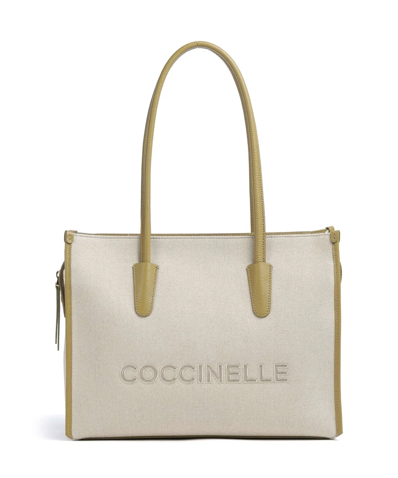 Coccinelle Myrtha Canvas Bolsa shopping natural/seagrass